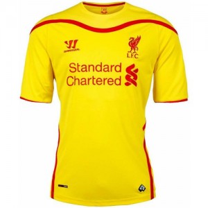 Именная футбольная футболка для детей Ливерпуль Садьо Мане Гостевая 2014 2015 короткий рукав 2XL (рост 164 см)