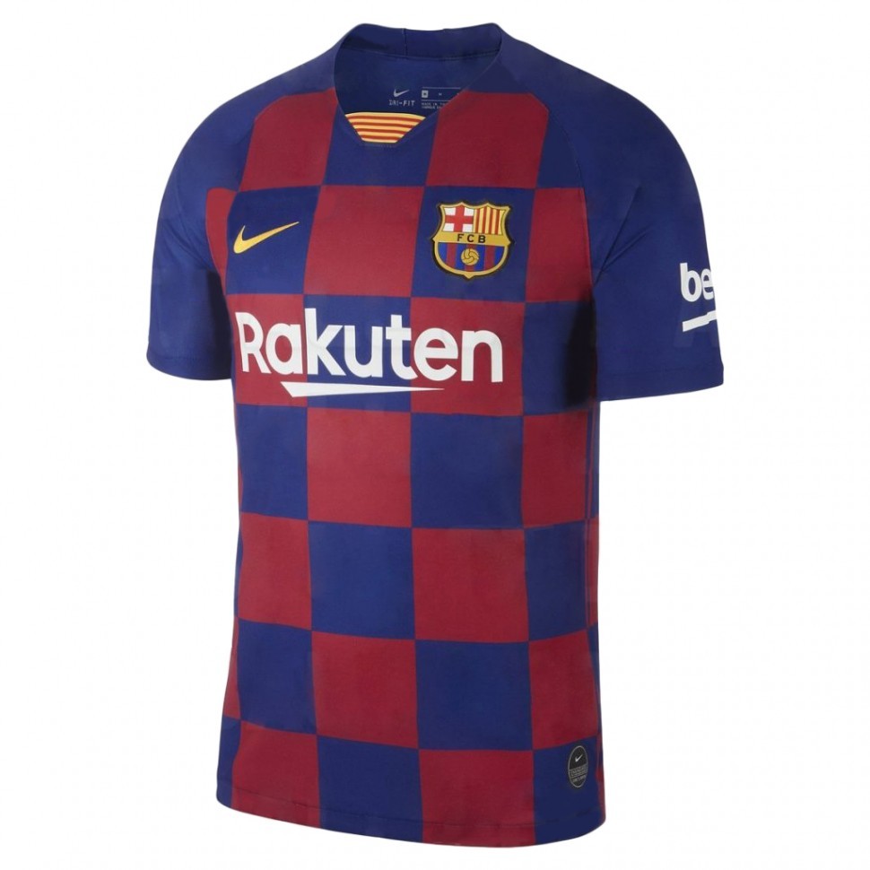 Футбольная футболка для детей Барселона Домашняя 2019 2020 короткий рукав 2XL (рост 164 см)