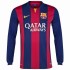 Именная футбольная футболка Барселона Лионель Месси Домашняя 2014 2015 длинный рукав XL(50)