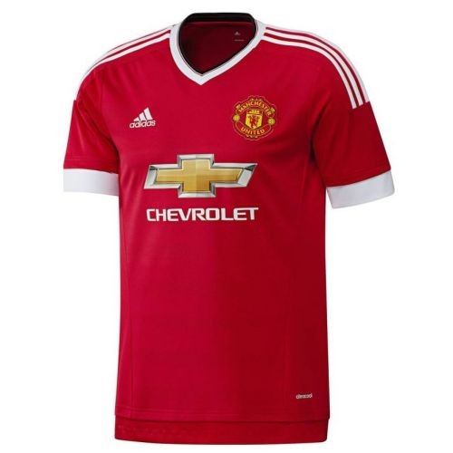 Футбольная футболка для детей Манчестер Юнайтед Домашняя 2015 2016 длинный рукав 2XS (рост 100 см)