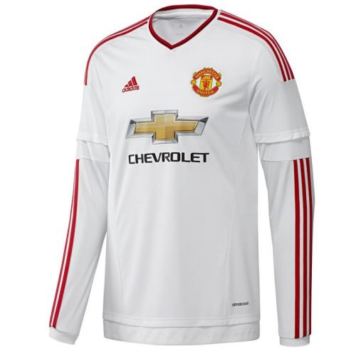 Именная футбольная футболка для детей Манчестер Юнайтед Ромелу Лукаку Гостевая 2015 2016 длинный рукав 2XS (рост 100 см)