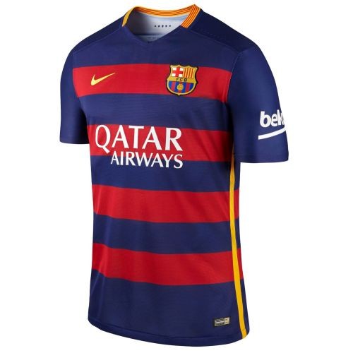 Именная футбольная футболка Барселона Лионель Месси Домашняя 2015 2016 короткий рукав S(44)