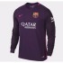 Именная футбольная футболка Барселона Лионель Месси Гостевая 2016 2017 длинный рукав M(46)