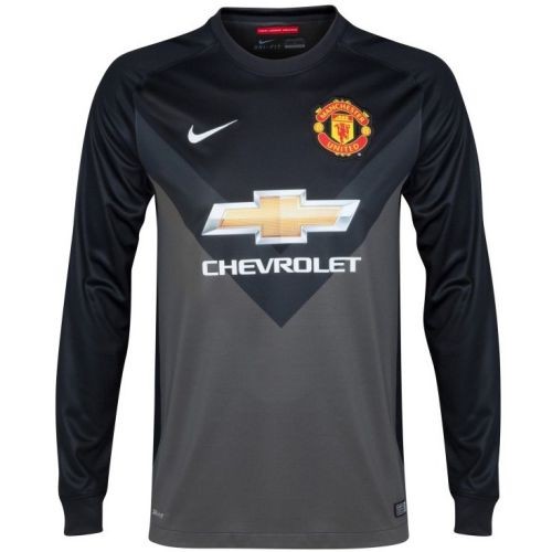 Именная вратарская футбольная футболка для детей Манчестер Юнайтед Давид Де Хеа Гостевая 2014 2015 длинный рукав M (рост 128 см)