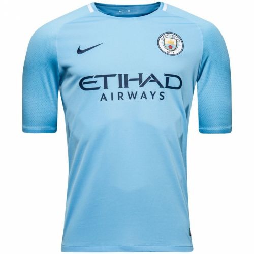 Футбольная футболка для детей Манчестер Сити Домашняя 2017 2018 короткий рукав M (рост 128 см)