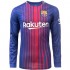Именная футбольная футболка Барселона Лионель Месси Домашняя 2017 2018 длинный рукав 7XL(64)