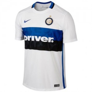 Футбольная футболка для детей Интер Милан Гостевая 2015 2016 короткий рукав XL (рост 152 см)