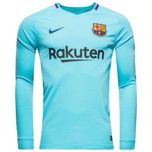 Именная футбольная футболка Барселона Лионель Месси Гостевая 2017 2018 длинный рукав XL(50)