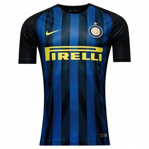 Именная футбольная футболка для детей Интер Милан Милан Шкриньяр Домашняя 2016 2017 короткий рукав XL (рост 152 см)