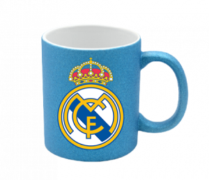 Кружка керамика голубая перламутровая 330мл Реал Мадрид