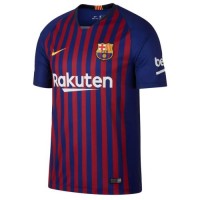Футбольная футболка для детей Барселона Домашняя 2018 2019 короткий рукав S (рост 116 см)