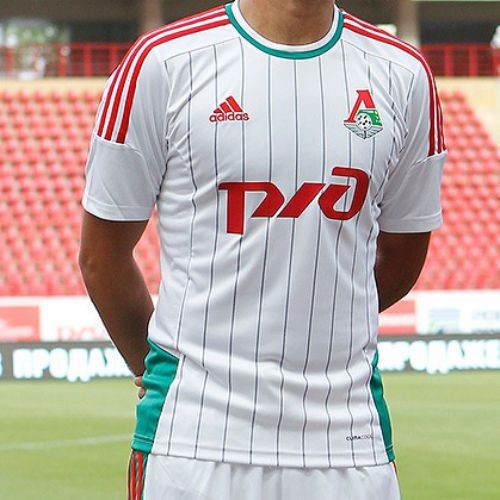 Именная футбольная футболка для детей Локомотив Эдер Гостевая 2014 2015 длинный рукав S (рост 116 см)