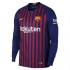 Именная футбольная футболка Барселона Лионель Месси Домашняя 2018 2019 длинный рукав 2XL(52)