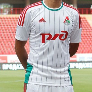Именная футбольная футболка Локомотив Мануэл Фернандеш Гостевая 2014 2015 короткий рукав XL(50)