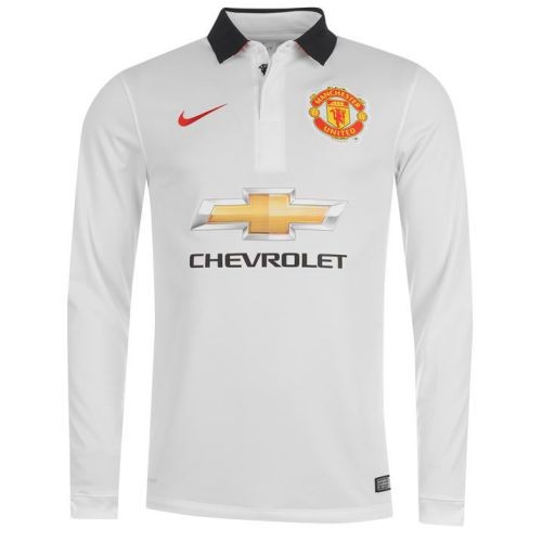 Именная футбольная футболка для детей Манчестер Юнайтед Поль Погба Гостевая 2014 2015 длинный рукав XL (рост 152 см)