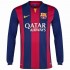 Именная футбольная футболка Барселона Лионель Месси Домашняя 2014 2015 длинный рукав 3XL(56)