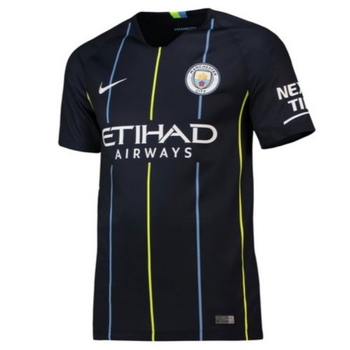 Футбольная футболка для детей Манчестер Сити Гостевая 2018 2019 короткий рукав M (рост 128 см)